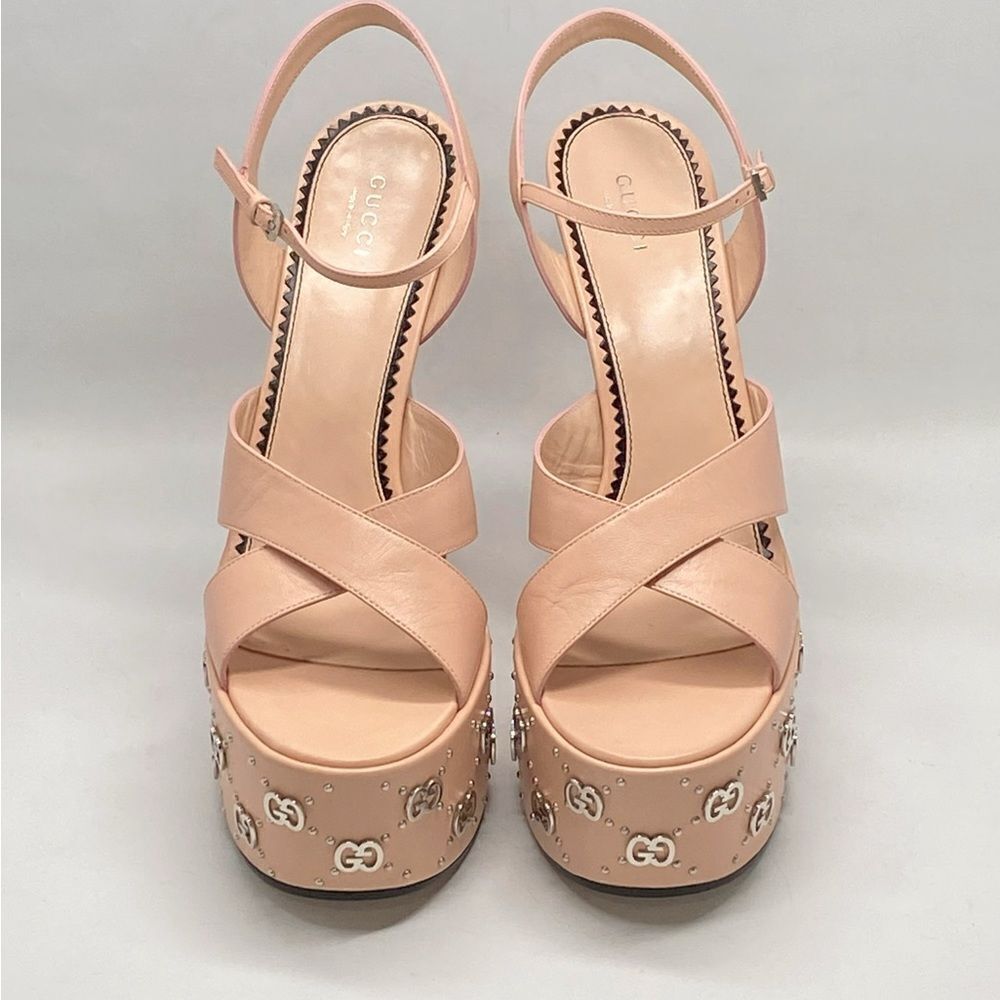 Gucci Interlocking Gg Stud-Detailed Platform Sand… - image 4